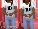 Sims 4 — One Direction Shirts - Simlish & No Text Options for Child by swervecity — One Direction Shirts - Simlish