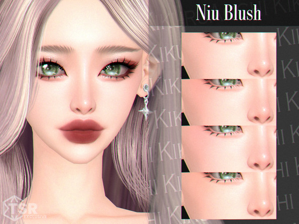 Sims 4 — Niu Blush by Kikuruacchi — - It is suitable for Female and Male. ( Teen to Elder ) - 4 swatches - HQ Compatible