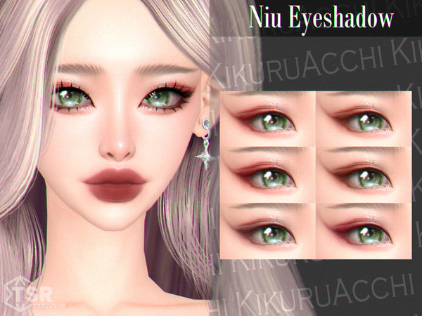 Sims 4 — Niu Eyeshadow by Kikuruacchi — - It is suitable for Female and Male. ( Teen to Elder ) - 6 swatches - HQ