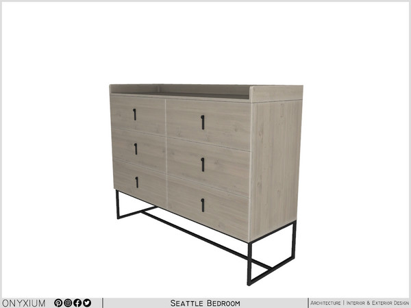 Sims 4 — Seattle Chest Of Drawers by Onyxium — Onyxium@TSR Design Workshop Bedroom Collection - Belong To The 2025 Year