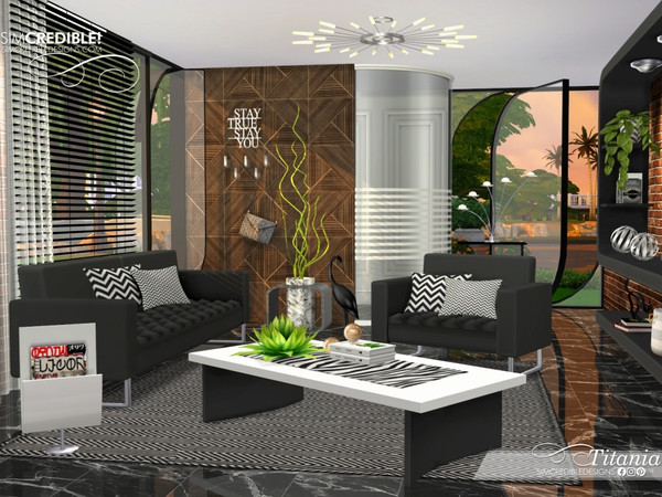 Sims 4 — Titania Armchair by SIMcredible! — This set was originally created years ago, using by inspiration a magazine