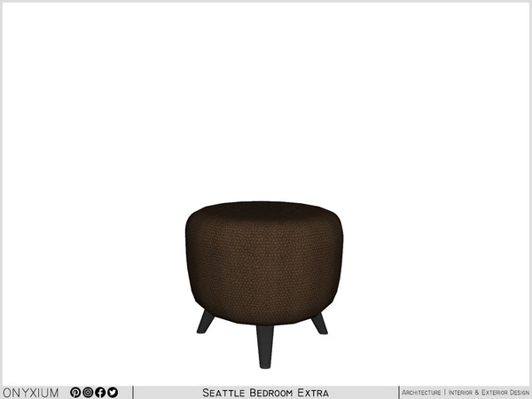 Sims 4 — Seattle Pouf by Onyxium — Onyxium@TSR Design Workshop Bedroom Collection - Belong To The 2025 Year