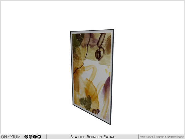 Sims 4 — Seattle Painting by Onyxium — Onyxium@TSR Design Workshop Bedroom Collection - Belong To The 2025 Year