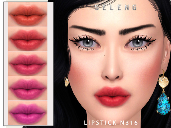 Sims 4 — Lipstick N316 by Seleng — The lipstick has 15 colours and HQ compatible. Allowed for teen, young adult, adult