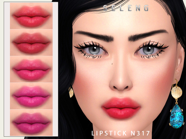 Sims 4 — Lipstick N317 by Seleng — The lipstick has 15 colours and HQ compatible. Allowed for teen, young adult, adult