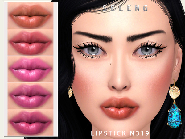 Sims 4 — Lipstick N319 by Seleng — The lipstick has 15 colours and HQ compatible. Allowed for teen, young adult, adult