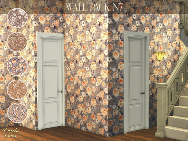 Sims 4 — Wall Pack N7 by xCarolaSimsx — Nature-inspired wallpapers for home decor or any areas