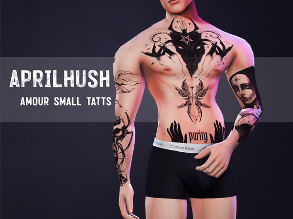 Sims 4 — [aprilhush] amour small tatts by aprilhush — 11 options