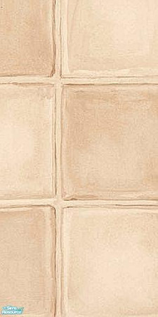 Sims 2 — Cream Tile right piece wall by SimMonte — This is the right piece to the Cream Tile wall. Requires the left