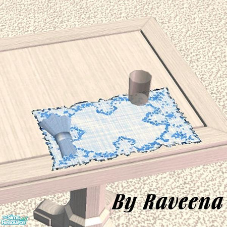 Sims 2 — Elegant Lace Placemat - 10 by Raveena — Decorative lace placemat that doesn't just waste table space. Sims will