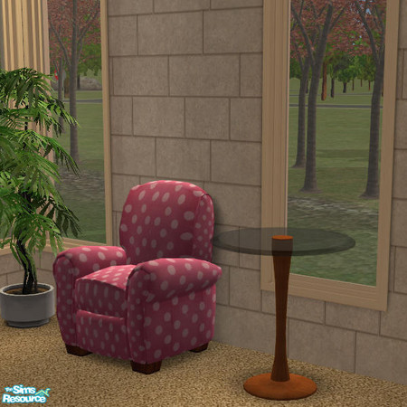 Sims 2 — Glass End Table Red Wood - #339577 by DOT — Glass End Table RedWood Living Glass Part 3 Long Coffee Table and