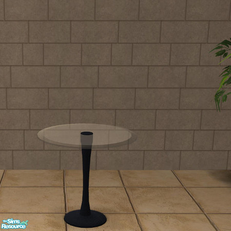 Sims 2 — Glass Top Round Table White Glass - #339444 by DOT — Glass Top Round Table White Glass Dining Glass Part 1