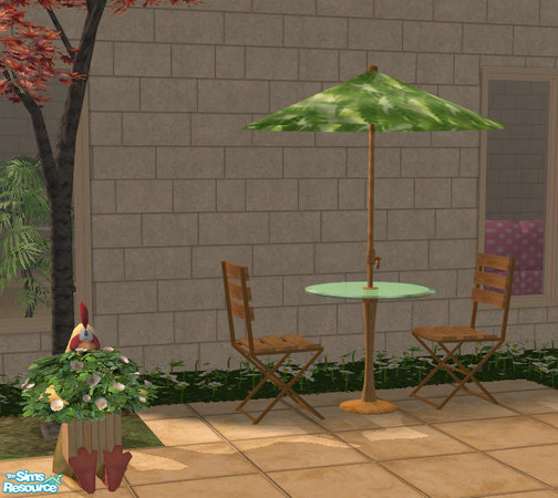 Sims 2 — Glass Top Patio Table Green Glass - #339488 by DOT — Glass Top Patio Table Green Glass Patio Glass Part 2