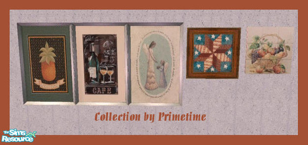 Sims 2 — Primetime's Variety Prints by Primetime024 — This set includes 5 different paintings for your Sims to enjoy.