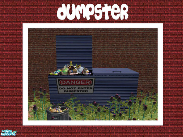 Sims 2 — Dumpster by Shakeshaft — Part of a set of complete and utter Rubbish...Fed up of tidy gardens...then this is the