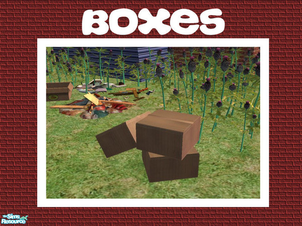 Sims 2 — Boxes by Shakeshaft — Part of a set of complete and utter Rubbish...Fed up of tidy gardens...then this is the