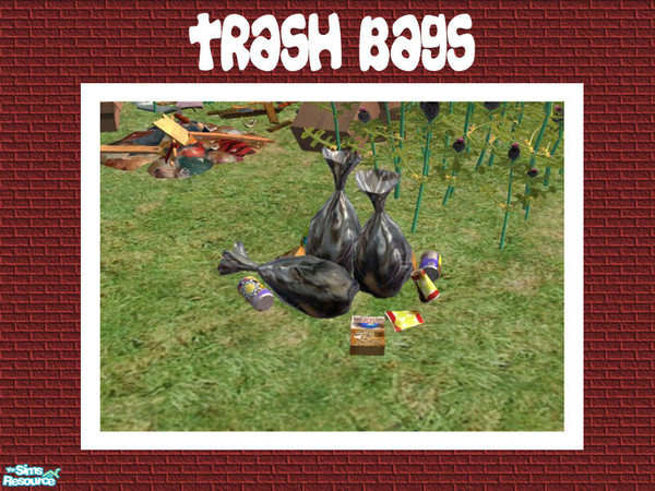 Sims 2 — Bags of Trash by Shakeshaft — Part of a set of complete and utter Rubbish...Fed up of tidy gardens...then this