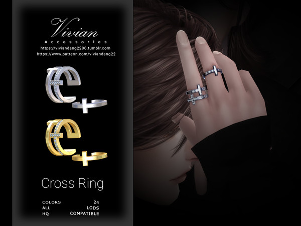 Sims 4 — Cross - Ring by VivianDang — - All new meshes