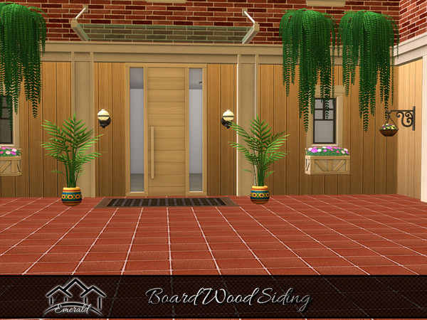 Sims 4 — Board Wood Siding 1 by Emerald — Authenticity of natural wood whether you are building your home .