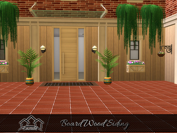 Sims 4 — Board Wood Siding 2 by Emerald — Authenticity of natural wood whether you are building your home .
