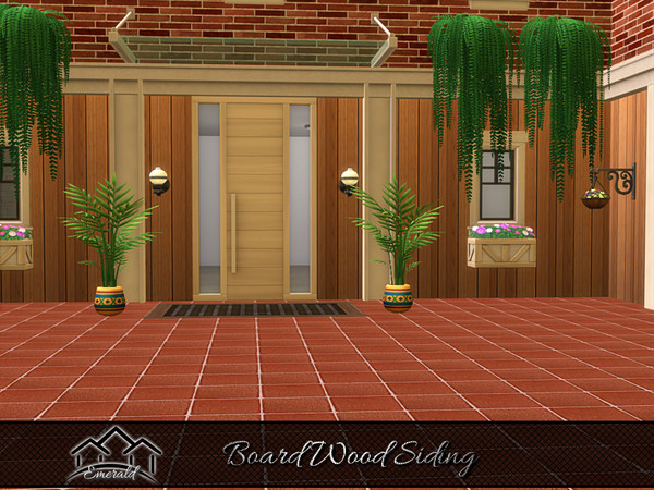Sims 4 — Board Wood Siding 4 by Emerald — Authenticity of natural wood whether you are building your home .