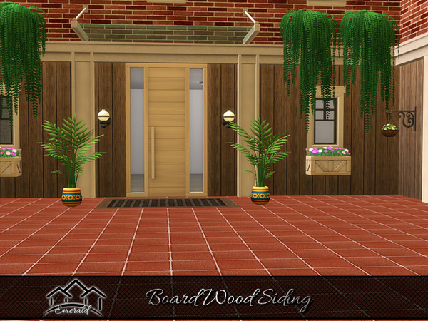 Sims 4 — Board Wood Siding 5 by Emerald — Authenticity of natural wood whether you are building your home .