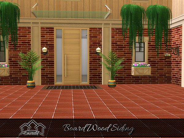 Sims 4 — Board Wood Siding 6 by Emerald — Authenticity of natural wood whether you are building your home .