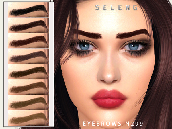 Sims 4 — Eyebrows N299 by Seleng — The eyebrows has 21 colours and HQ compatible. Allowed for teen, young adult, adult