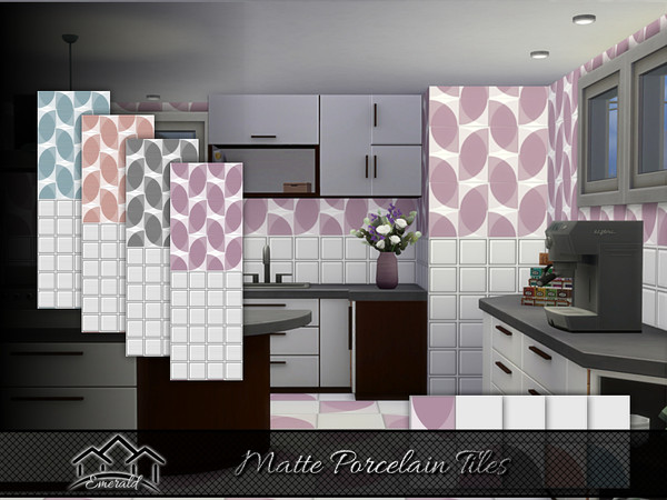 Sims 4 — Matte Pocelain Tiles by Emerald — Matte porcelain tile is an inspiring design with soft shade made for