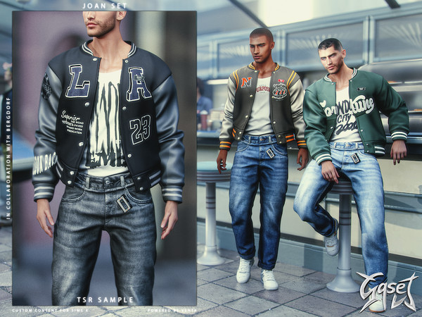 Sims 4 — GASET - Joan Jacket by VentaStudio — - 5 Swatches (32 Swatches on Patreon)