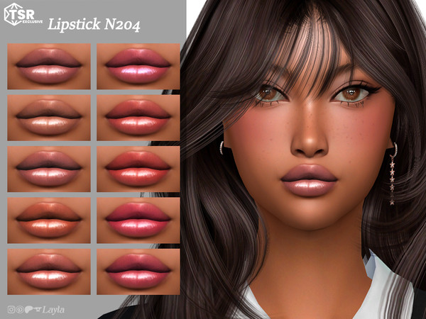 Sims 4 — Lipstick N204 by Layla — Previews were made using HQ Mod