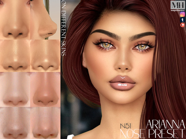 Sims 4 — Arianna Nose Preset N51 by MagicHand — Cute nose for males (and females) from Teens to Elders - HQ Compatible.