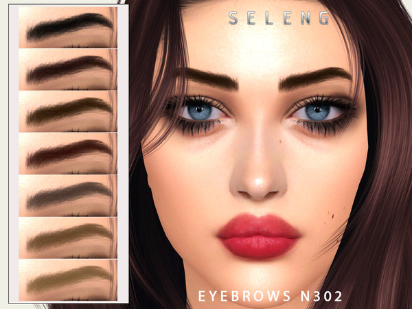 Sims 4 — Eyebrows N302 by Seleng — The eyebrows has 21 colours and HQ compatible. Allowed for teen, young adult, adult