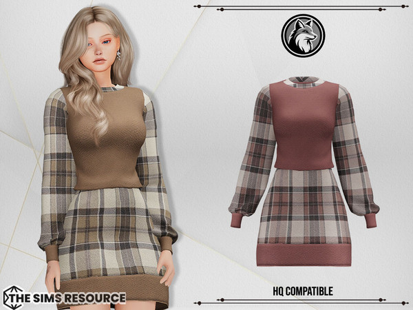 Sims 4 — Mae Dress by ForLima — 4 Colors