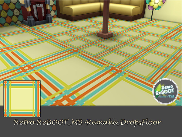 Sims 4 — Retro ReBOOT_MB-Remake_DropsFloor by matomibotaki — Retro ReBOOT_MB-Remake_DropsFloor colorful floor tile with