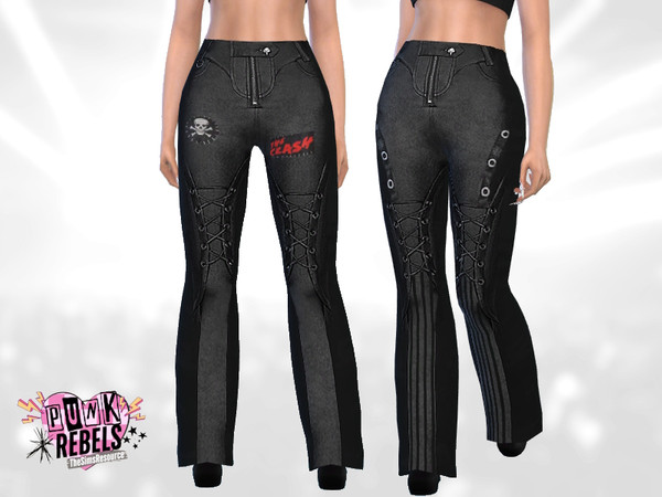 Sims 4 — Punk Rebels - Punk Pants by Puresim — Punk Pants in 2 swatches