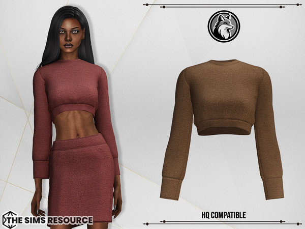 Sims 4 — Bennie Set Top by ForLima — 6 Colors