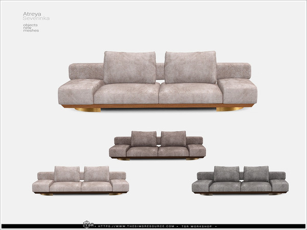 Sims 4 — Atreya - sofa by Severinka_ — A set of furniture and decor for decorating a TV zone or living room.