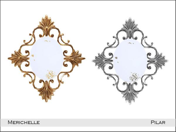 Sims 4 — Pilar Merichelle MirrorWall by Pilar — Refined elegance with a shabby chic touch