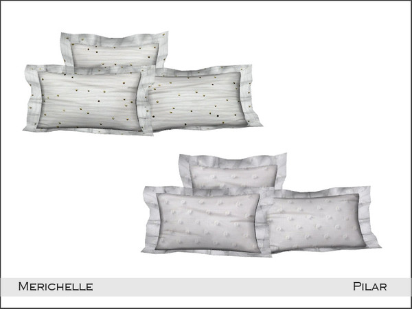 Sims 4 — Pilar Merichelle Pillows by Pilar — Refined elegance with a shabby chic touch