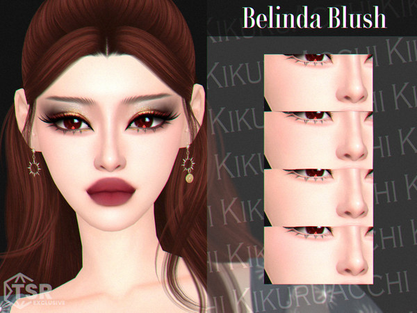 Sims 4 — Belinda Blush by Kikuruacchi — - It is suitable for Female and Male. ( Teen to Elder ) - 4 swatches - HQ