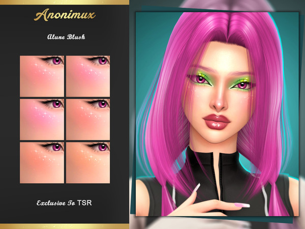 Sims 4 — Alune Blush by Anonimux_Simmer — - 6 Swatches