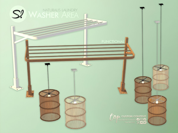 Sims 4 — Naturalis Laundry- Clothes line  [functional requires LAUNDRY DAY] by SIMcredible! — Bringing back our all time
