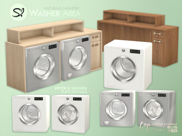 Sims 4 — Naturalis Laundry- Table Niche by SIMcredible! — Bringing back our all time most downloaded series in 21 years