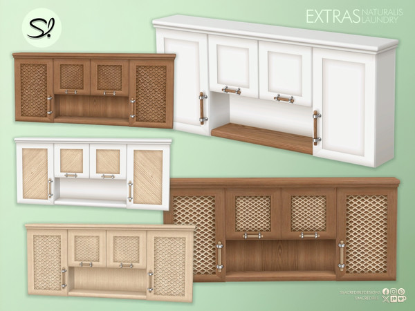 Sims 4 — Naturalis Laundry- Wall Cabinet by SIMcredible! — Bringing back our all time most downloaded series in 21 years