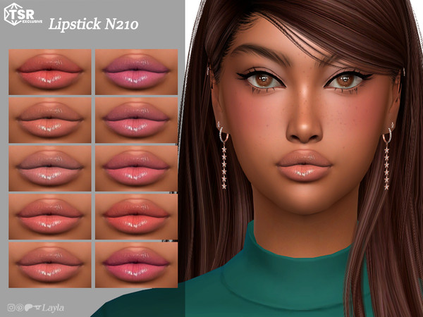 Sims 4 — Lipstick N210 by Layla — Previews were made using HQ Mod