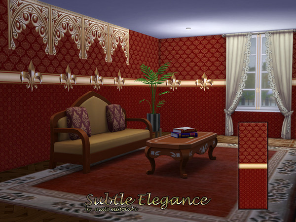 Sims 4 — Subtle Elegance.package by matomibotaki — Elegant, stylish wallpaper for sophisticated demands and for a