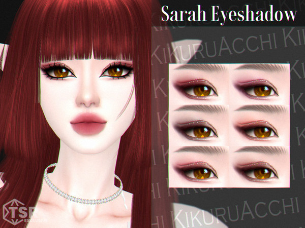 Sims 4 — Sarah Eyeshadow by Kikuruacchi — - It is suitable for Female and Male. ( Teen to Elder ) - 6 swatches - HQ