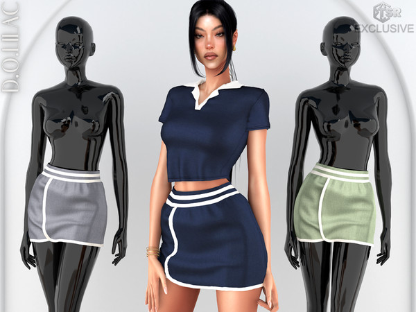 Sims 4 — Wrap Mini Skirt DO0822 by DOLilac — Custom thumbnail