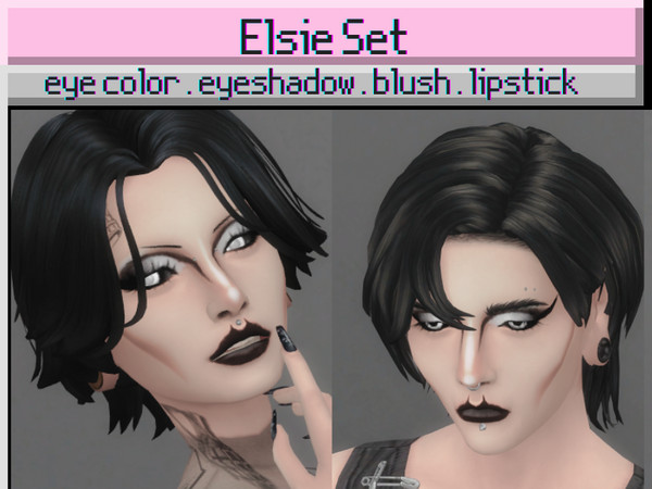 Sims 4 — Elsie Set by simliminal — This is my first makeup look! It took some trial and error, but I am so pleased with